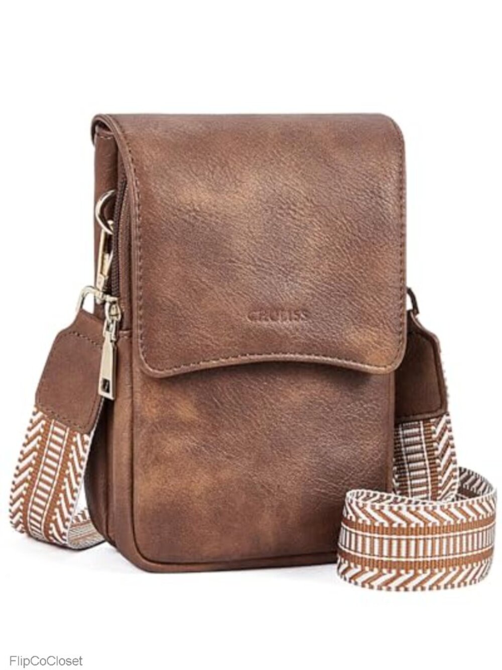 Small Vegan Leather Crossbody Phone Purse Wallet with Card Slots Detachable